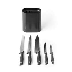 Zestaw 5 noży w bloku Brabantia Tasty+ Dark Grey