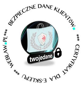 Sklep posiada certyfikat Bezpieczne Dane Klientów Sklep posiada certyfikat Bezpieczne Dane Klientów
