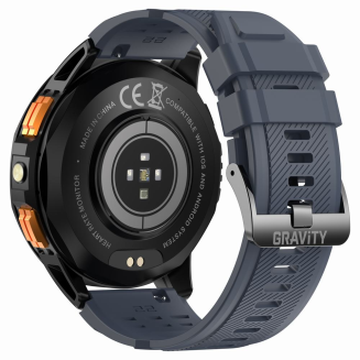 Smartwatch Męski GRAVITY GPS GT24-1 Czarny Pasek Silikonowy + Granatowy Pasek Silikonowy - 12