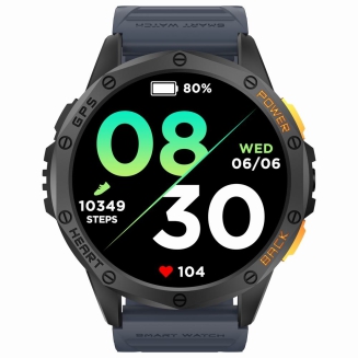 Smartwatch Męski GRAVITY GPS GT24-1 Czarny Pasek Silikonowy + Granatowy Pasek Silikonowy - 2