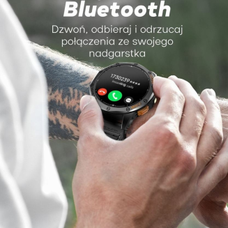 Smartwatch Męski GRAVITY GPS GT24-1 Czarny Pasek Silikonowy + Granatowy Pasek Silikonowy - 27