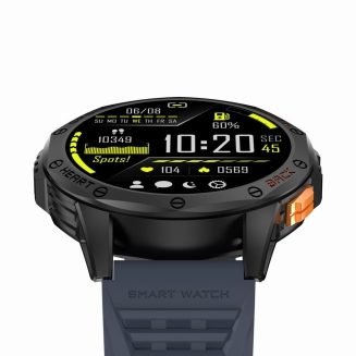 Smartwatch Męski GRAVITY GPS GT24-1 Czarny Pasek Silikonowy + Granatowy Pasek Silikonowy - 6
