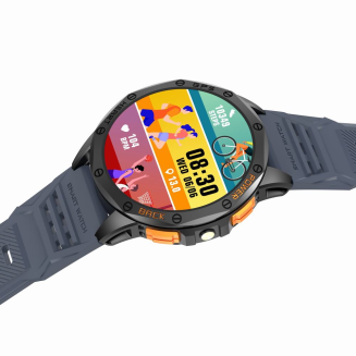 Smartwatch Męski GRAVITY GPS GT24-1 Czarny Pasek Silikonowy + Granatowy Pasek Silikonowy - 8