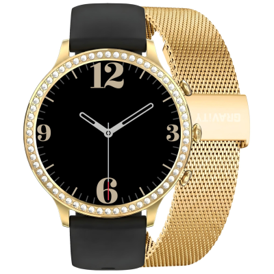 Smartwatch Gravity Złoty Pasek i Bransoleta  GT5-1