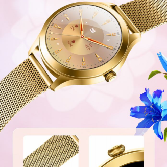 Smartwatch Gravity Biało Złoty 2 Paski GT25-2 PRO - 16