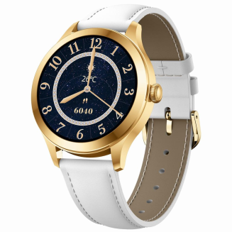 Smartwatch Gravity Biało Złoty 2 Paski GT25-2 PRO - 2