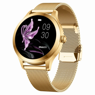 Smartwatch Gravity Biało Złoty 2 Paski GT25-2 PRO - 3