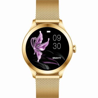 Smartwatch Gravity Biało Złoty 2 Paski GT25-2 PRO - 5