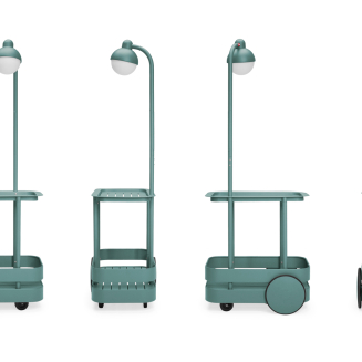 Fatboy Jolly Trolley Dark Sage bar table - 7