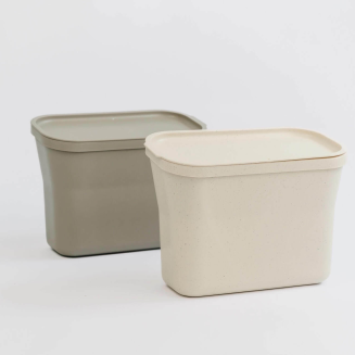 PLASTIA Wiszący pojemnik na bioodpady 27.5x14 cm jasnoszary - 2