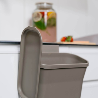 PLASTIA Wiszący pojemnik na bioodpady 27.5x14 cm jasnoszary - 4