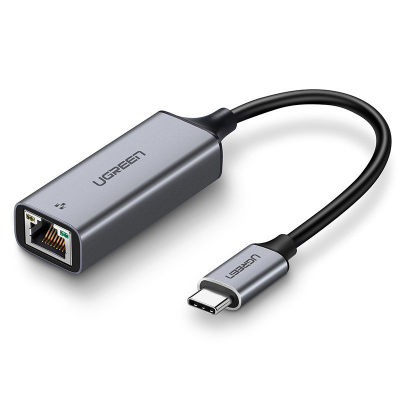 Adapter UGREEN CM199 USB-C-RJ45 Gigabit Ethernet (szary)