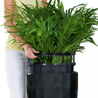 Lechuza Diamante Premium 40 flowerpot, white gloss - 5