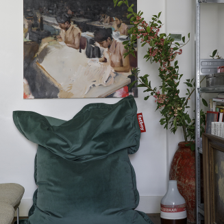 Pufa Fatboy Original Slim Velvet Rhubarb 155x120 cm - 4