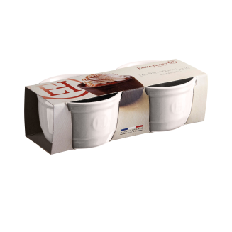 Zestaw dwóch miseczek do zapiekania typu ramekin Emile Henry N°10 białe - 2