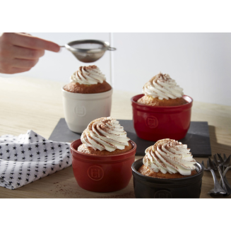  Set of two Emile Henry N°10 white ramekin baking bowls - 3