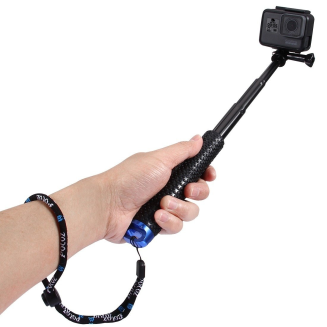 Selfie stick PULUZ do kamer sportowych 19-49cm (czarny) - 2