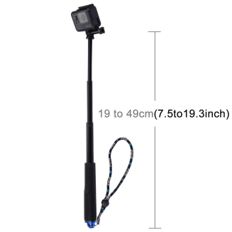 Selfie stick PULUZ do kamer sportowych 19-49cm (czarny) - 5