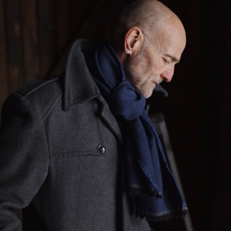 Szal z wełny merino Lapuan Kankurit VIIRU black-blue 35x170 cm - 3