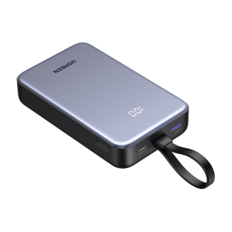 Powerbank 20000mAh Ugreen PB505, USB + USB-C, wbudowany kabel, 20W (szary) - 2