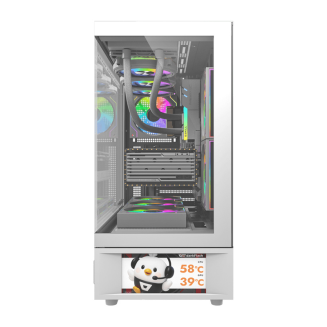  DarkFlash DS950V Computer Case with Display (White) + 6 Fans - 3