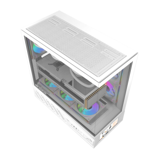 Obudowa komputerowa DarkFlash DS950V z wyświetlaczem (biała) + 6 wentylatorów - 5