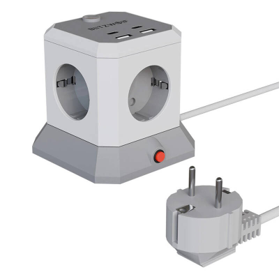  BLITZWOLF BW-EC1 4-Socket Power Strip (Black)