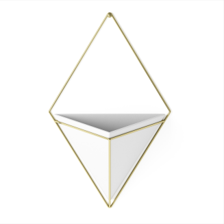  Umbra Trigg White-Brass Large wall flowerpot - 4