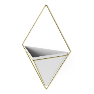 Doniczka ścienna Umbra Trigg White-Brass Large - 3