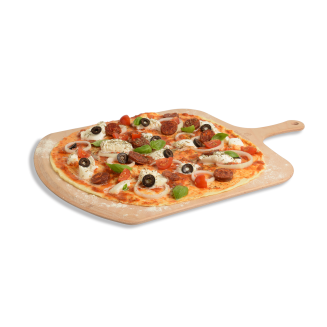 Zestaw kamień do pieczenia pizzy Emile Henry czarny z drewnianą łopatką - 4