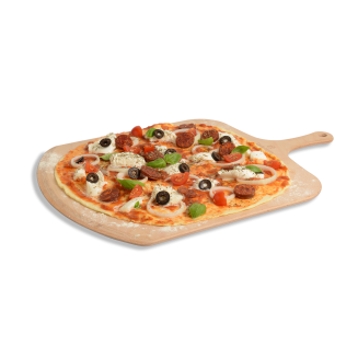 Zestaw kamień do pieczenia pizzy Emile Henry czarny z drewnianą łopatką - 4