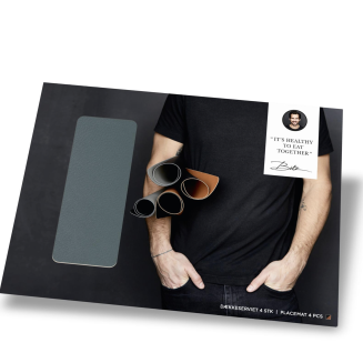 Zestaw 4 podkładek pod talerze Bitz Pine Green&Dark Brown - 2