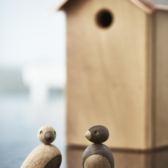 Figurki drewniane Kay Bojesen Sparrows - 2 sztuki - 4