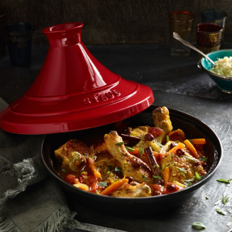 Naczynie do Tagine Staub 28 cm czerwono-czarny - 4