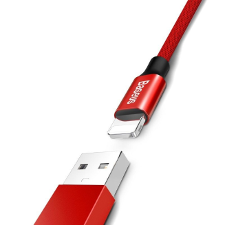Kabel BASEUS Yiven USB-A-Lightning 1.8m (czerwony) - 2