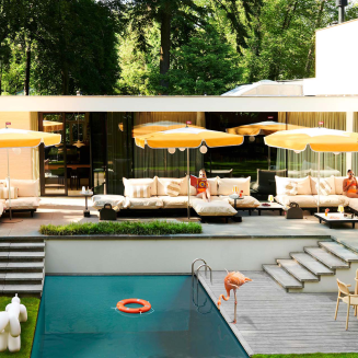 Zestaw mebli ogrodowych Fatboy Paletti Set Medium Sahara ze stolikiem - 14