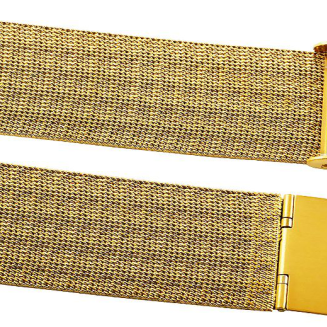 Bransoleta Fashion Mesh Złota IPG 22 mm FA22G - 4