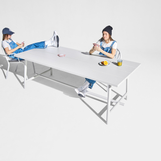 Stół ogrodowy Fatboy Fred's Table Light Grey 220x100x76 cm - 9