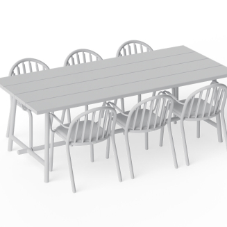 Stół ogrodowy Fatboy Fred's Table Light Grey 220x100x76 cm - 8