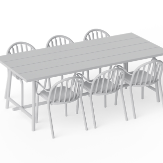  Fatboy Fred's Table Light Grey Garden Table 220x100x76 cm - 8