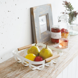 Koszyk Yamazaki Tosca biały 24x22 cm - 2