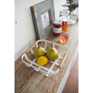  Yamazaki Tosca basket white 24x22 cm - 4