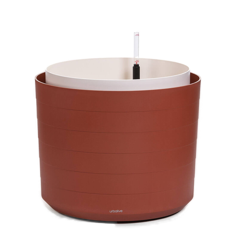 Duża donica samo-nawadniająca okrągła Urbalive Berberis cynamonowy 55 cm