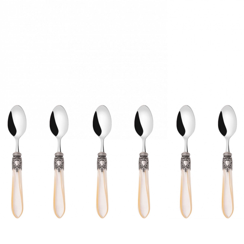 Zestaw 6 łyżeczek do kawy Casa Bugatti Oxford Ivory/Old Silver