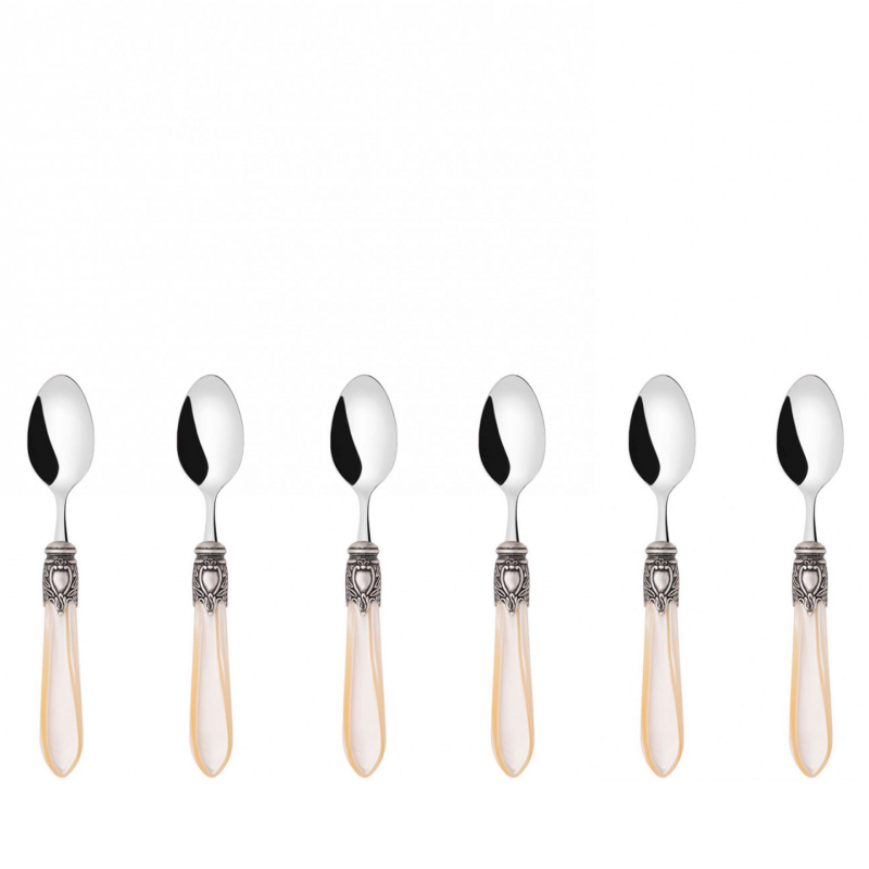 Zestaw 6 łyżeczek do kawy Casa Bugatti Oxford Ivory/Old Silver