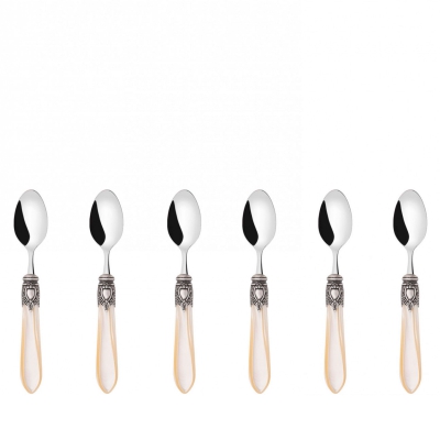 Zestaw 6 łyżeczek do kawy Casa Bugatti Oxford Ivory/Old Silver