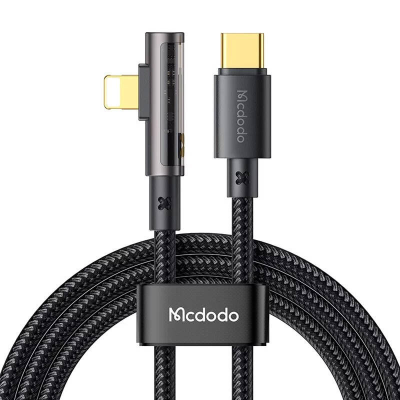 Kabel MCDODO CA-3390 USB-C-Lightning 1.2m 36W kątowy (czarny)