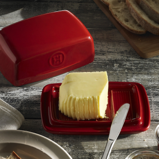  Emile Henry ceramic butter dish, cream - 2