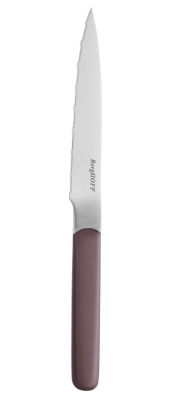Nóż wielofunkcyjny z ząbkowanym ostrzem BergHOFF Elements Aubergine 11.5 cm