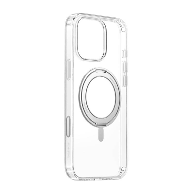 Etui magnetyczne BASEUS SkyRing 360° iPhone 16 Pro z podstawką (przezroczyste)